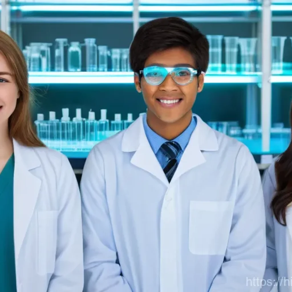 금속재료 실험 보고서 작성법 - **Prompt for Scientific Inquiry and Discovery:**
A vibrant, medium shot of a diverse group of fo...