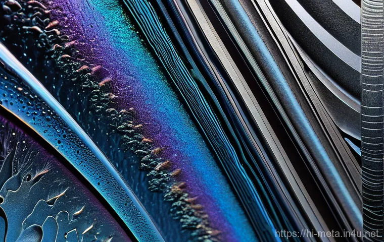 금속재료 실기 시험 장비 - **Prompt 1: The Hidden World of Microstructure**
    "A close-up, high-magnification view through th...