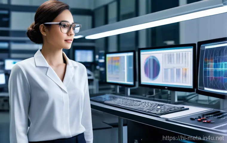 금속재료 연봉 협상 전략 - **Prompt 1: "A confident female materials scientist, dressed in professional yet stylish business at...