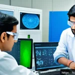 금속재료 연구소 취업 후기 - A professional research laboratory scene focusing on metallurgy and materials science: a diverse gro...