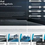 이직을 위한 금속재료 포트폴리오 작성법 - A professional portfolio layout showcasing metal materials expertise, featuring a clean and organize...